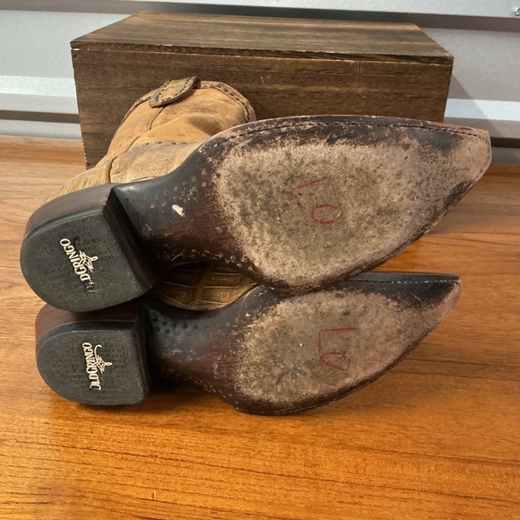 Old Gringo Women Brown Leather Animal Print Croc Studded Cowgirl Boot 7.5 - Picture 10 of 12